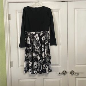 Halloween Black/ White Ghost Dress XL NIP
